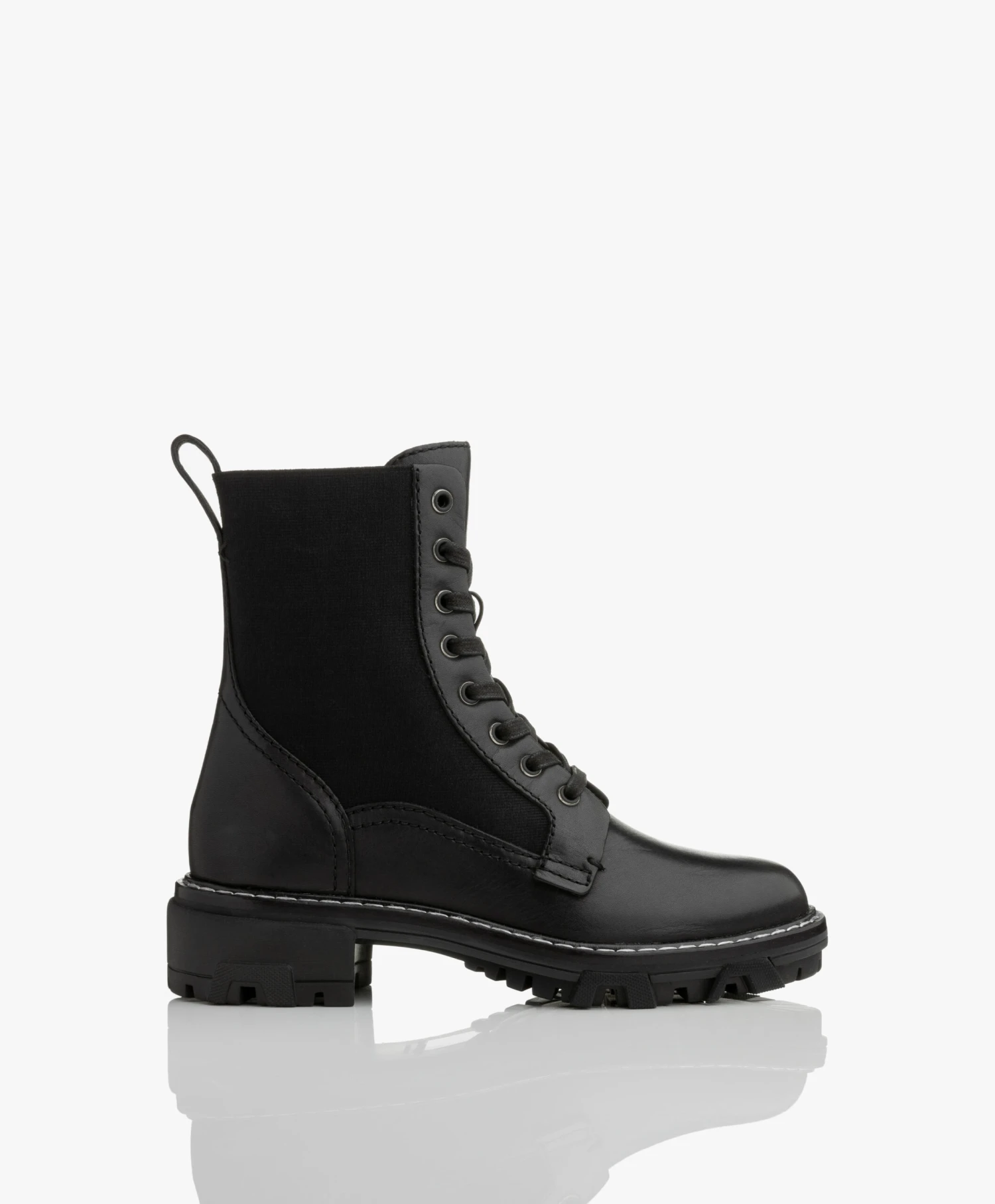 Rag & Bone Shiloh Leren Veterlaarzen - Zwart 1 Rag & Bone Shiloh Leren Veterlaarzen - Zwart