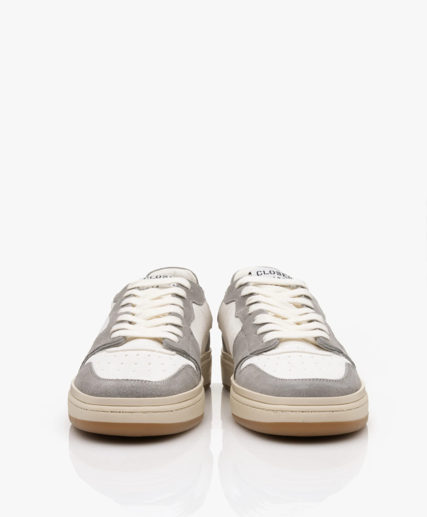Closed Low-Top Leren Sneakers - Grey Alabaster 8 Closed Low-Top Leren Sneakers - Grey Alabaster - Afbeelding 8