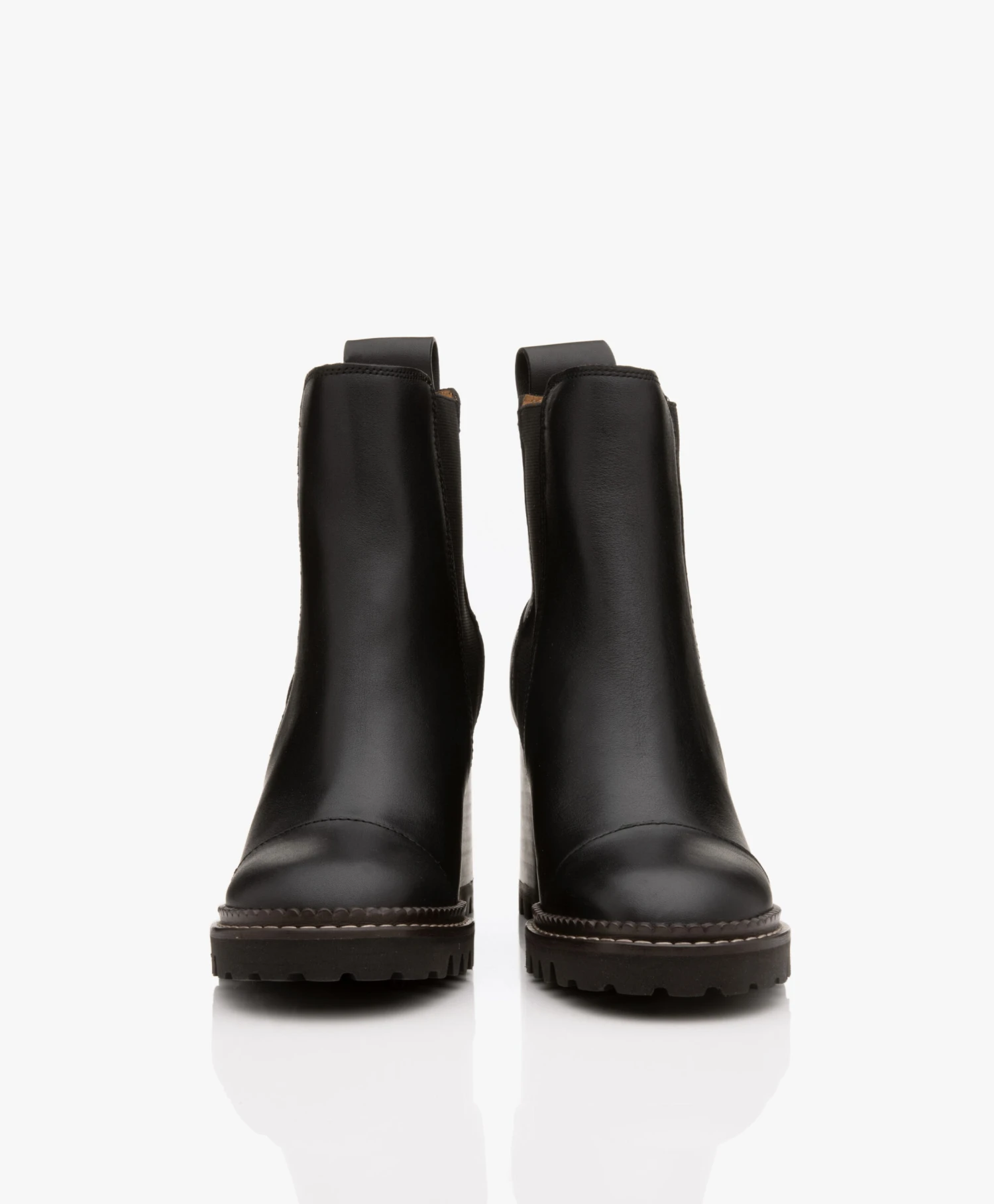 See By Chloé Leren Chelsea Boots Met Hak - Zwart 7 See By Chloé Leren Chelsea Boots Met Hak - Zwart - Afbeelding 7