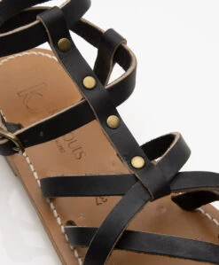 K. Jacques St. Tropez Larissa Leren Sandalen Met Studs - Marine -Mode Kleding a49fb399 587e 47b3 ae74 84175185fef3 339