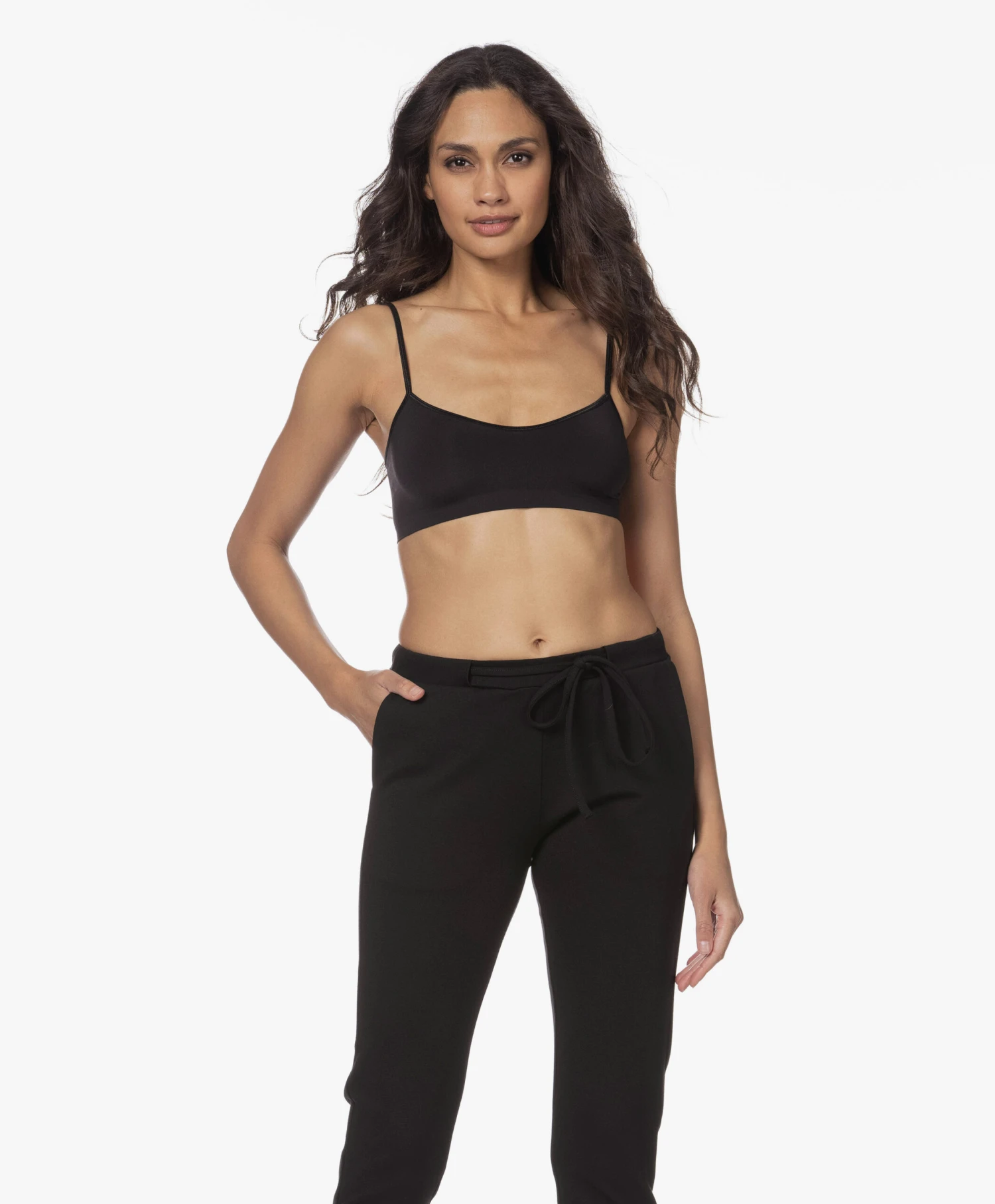 Hanro Microvezel Bralette - Zwart 1 Hanro Microvezel Bralette - Zwart