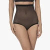 Wolford Tulle Control Panty High Waist - Zwart