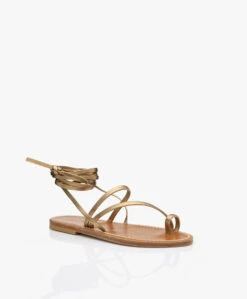 K. Jacques St. Tropez Ellada Gladiator Sandalen - Metallic Goud -Mode Kleding a85c5928 0929 4f29 ab0d 3f286f9f52e9 06