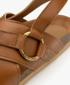 See By Chloé Kalfsleren Sandalen - Lichtbruin -Mode Kleding a8fedd3a dca6 471d b527 743315189eac 03