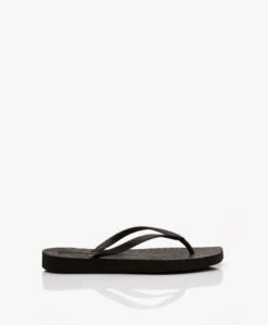 Sleepers Tapered Teenslippers Van Natuurlijk Rubber - Zwart