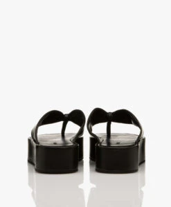 Filippa K Lamsleren Flatform Flip Flop Slippers - Zwart -Mode Kleding ab9c55a8 299f 4098 b6cb e6ec5f08d1c9 05