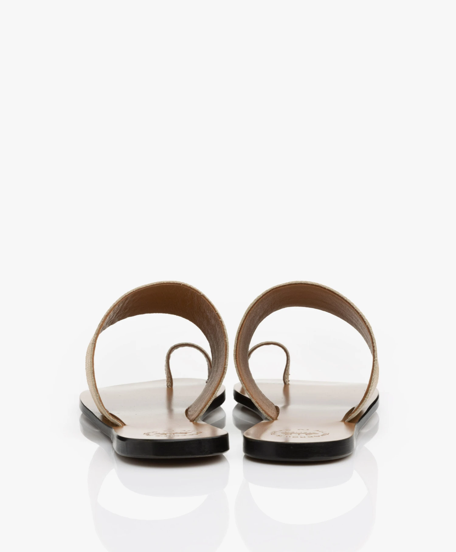 Atp Atelier Astrid Gestructureerde Leren Teenslippers - Licht Beige 8 Atp Atelier Astrid Gestructureerde Leren Teenslippers - Licht Beige - Afbeelding 8