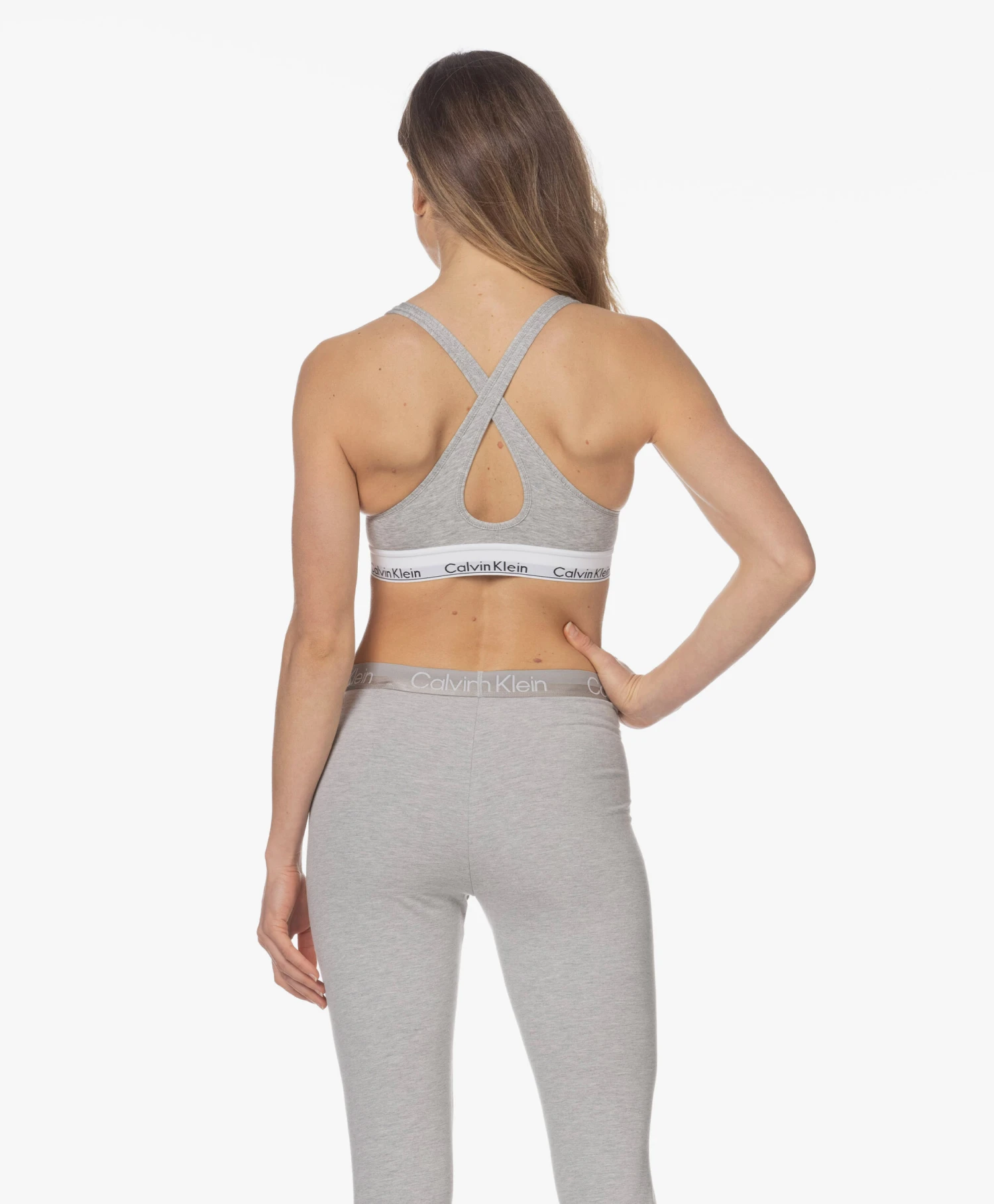 Calvin Klein Modern Cotton Padded Bralette - Grijs Mêlee 4 Calvin Klein Modern Cotton Padded Bralette - Grijs Mêlee - Afbeelding 4