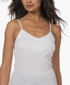 Hanro Padded Katoenen Spaghetti Top - Wit -Mode Kleding b1fc9751 eae7 4021 b0a5 81b6a62e32f3 492