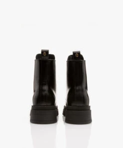 Anine Bing Luc Leren Combat Veterlaarzen - Zwart -Mode Kleding b25b6b34 0487 4e89 a545 378e3cd6860a 04