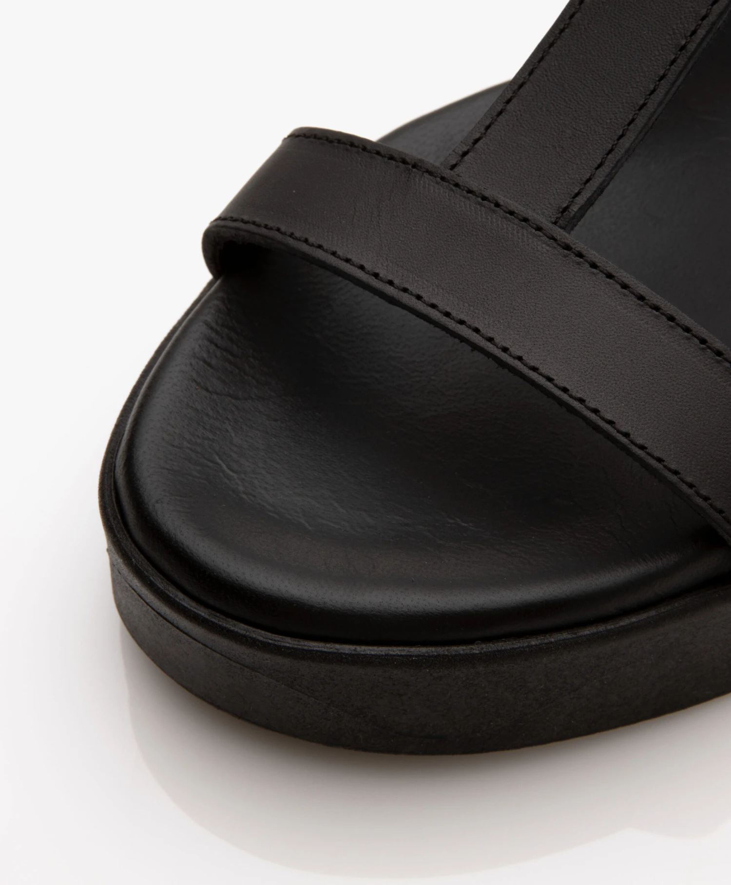 Ancient Greek Myrto Leren Platform Sandalen - Zwart 3 Ancient Greek Myrto Leren Platform Sandalen - Zwart - Afbeelding 3