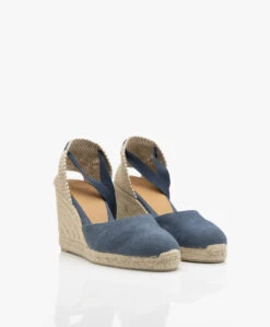 Castañer Carina 10Cm Canvas Sleehak Espadrilles - Azul Denim -Mode Kleding b77aabbf d2d6 4446 b740 c4b725067028 13