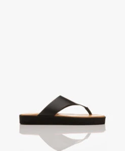 By Malene Birger Marisol Leren Slippers - Zwart