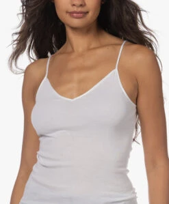 Hanro Cotton Seamless V-Hals Spaghetti Top - Wit -Mode Kleding c0261f1e 6a84 4d9e a408 a71ea04e10d9 312