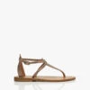 K. Jacques St. Tropez Buffon Leren Metallic Sandalen - Disco Bronze