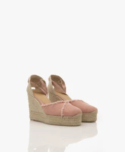 Castañer Clarina Raw Edge Sleehak Espadrilles - Rosa Empolvado 12 Castañer Clarina Raw Edge Sleehak Espadrilles - Rosa Empolvado -Mode Kleding c72ca395 8968 4dd2 be8f e8c70551b80b 02