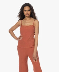 Calvin Klein Modal Rib Jersey Camisole Met Kant - Copper 24 Calvin Klein Modal Rib Jersey Camisole Met Kant - Copper -Mode Kleding c987c879 4975 409d ad1f 2aca9e6602f3 96