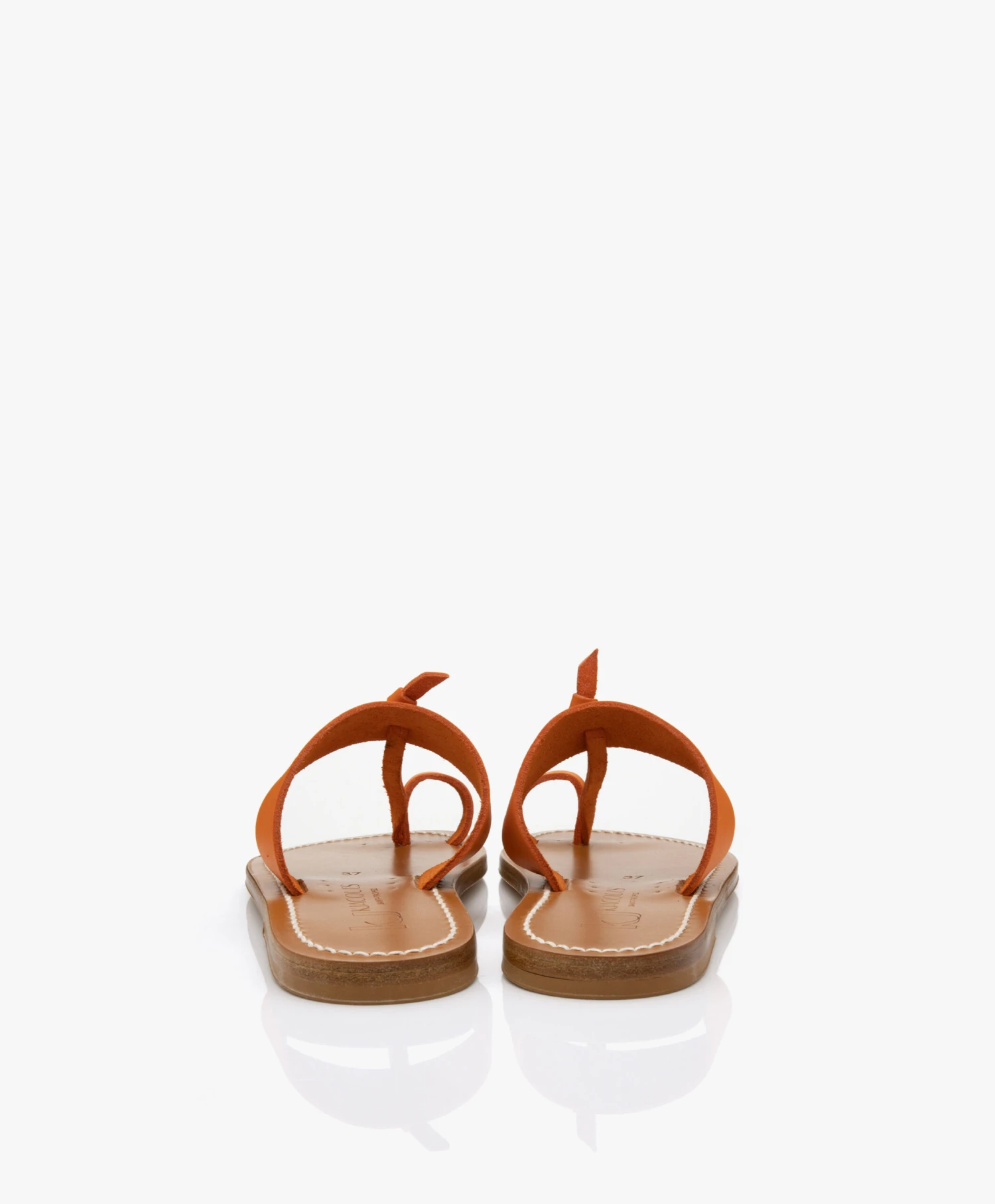 K. Jacques St. Tropez Ganges Leren Teensandalen - Mandarine 8 K. Jacques St. Tropez Ganges Leren Teensandalen - Mandarine - Afbeelding 8