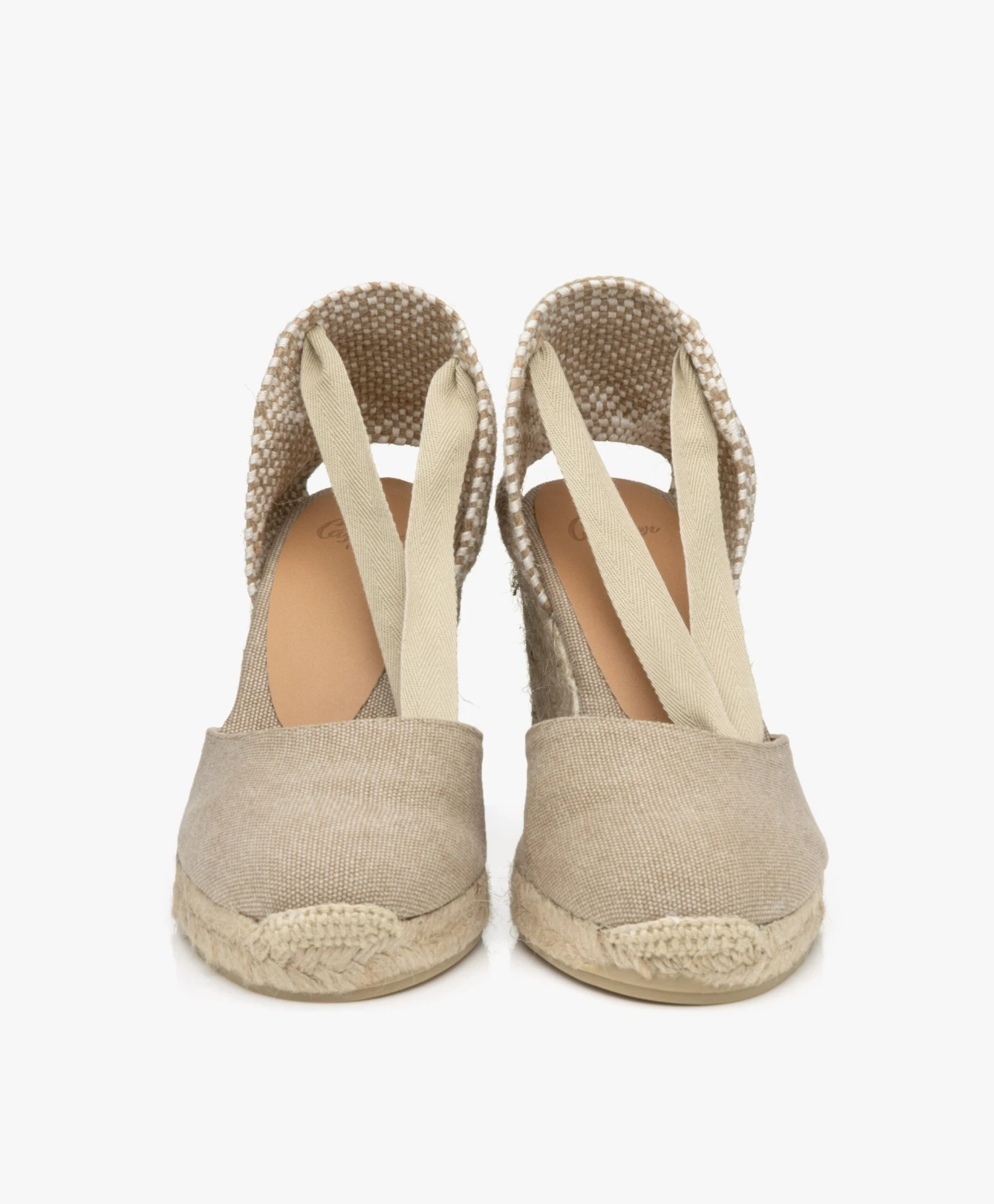 Castañer Carina 10Cm Canvas Sleehak Espadrilles - Zand 4 Castañer Carina 10Cm Canvas Sleehak Espadrilles - Zand - Afbeelding 4