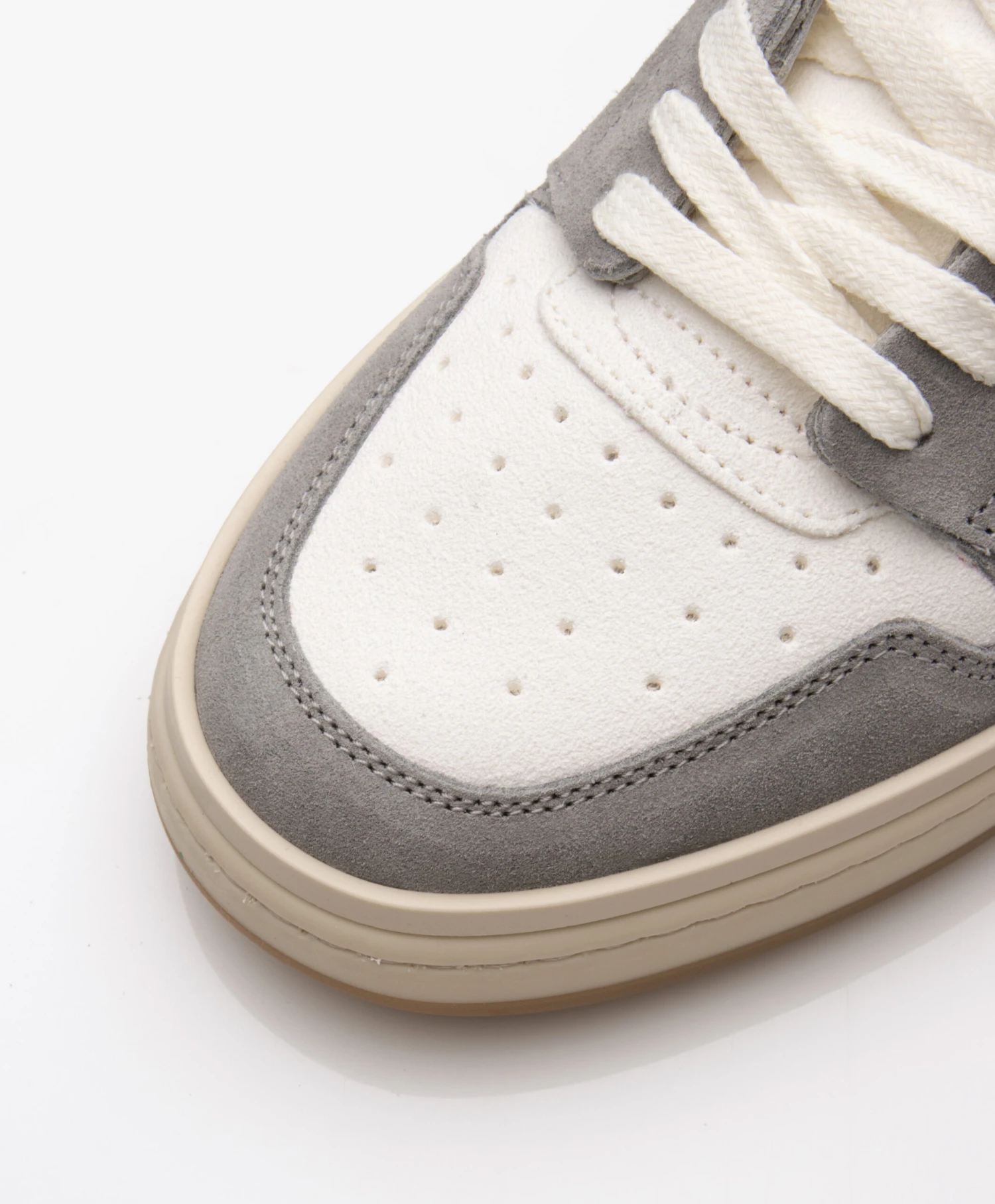 Closed Low-Top Leren Sneakers - Grey Alabaster 3 Closed Low-Top Leren Sneakers - Grey Alabaster - Afbeelding 3