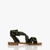 Zadig & Voltaire Cecilia Caprese Suède Leren Stud Sandalen - Zwart