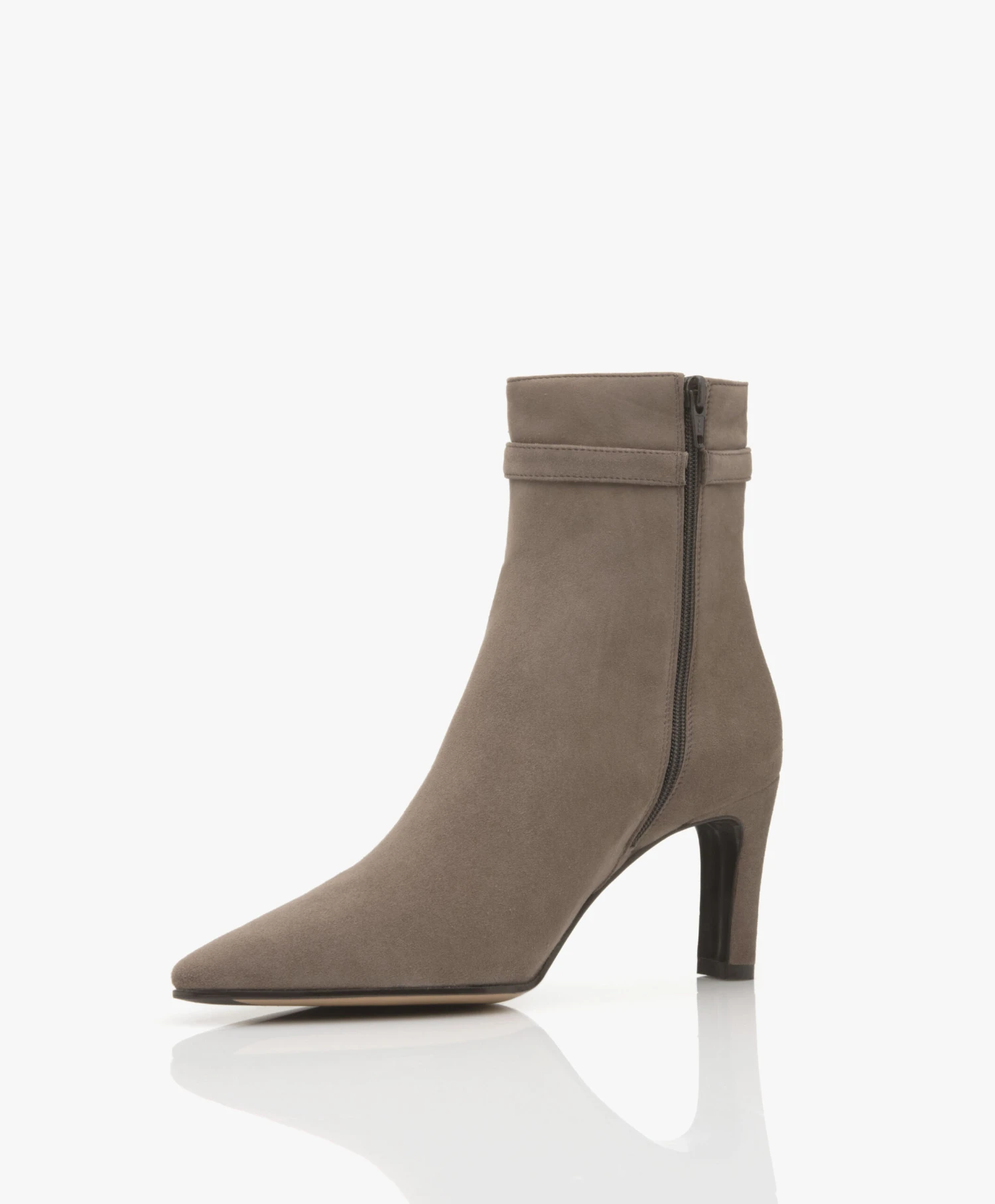 Panara Suède Leren Enkellaarzen - Taupe 11 Panara Suède Leren Enkellaarzen - Taupe - Afbeelding 11