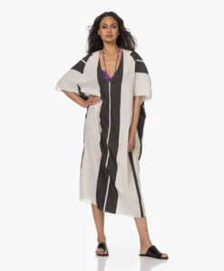 Su Paris Lida Gestreepte Herringbone Kaftan - Zwart -Mode Kleding cff3dbc2 cf75 4899 8f57 2c4899892f87 34