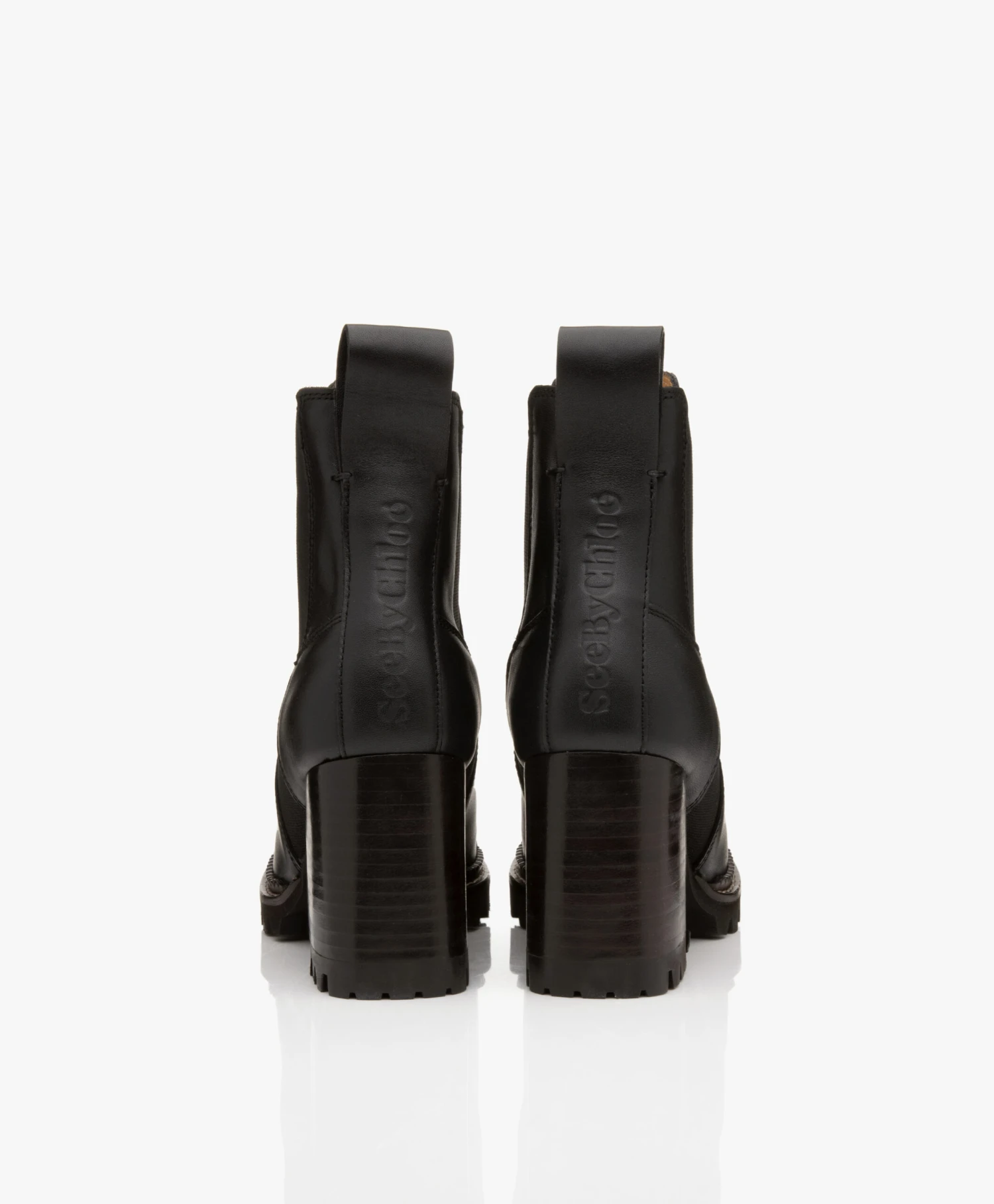 See By Chloé Leren Chelsea Boots Met Hak - Zwart 11 See By Chloé Leren Chelsea Boots Met Hak - Zwart - Afbeelding 11