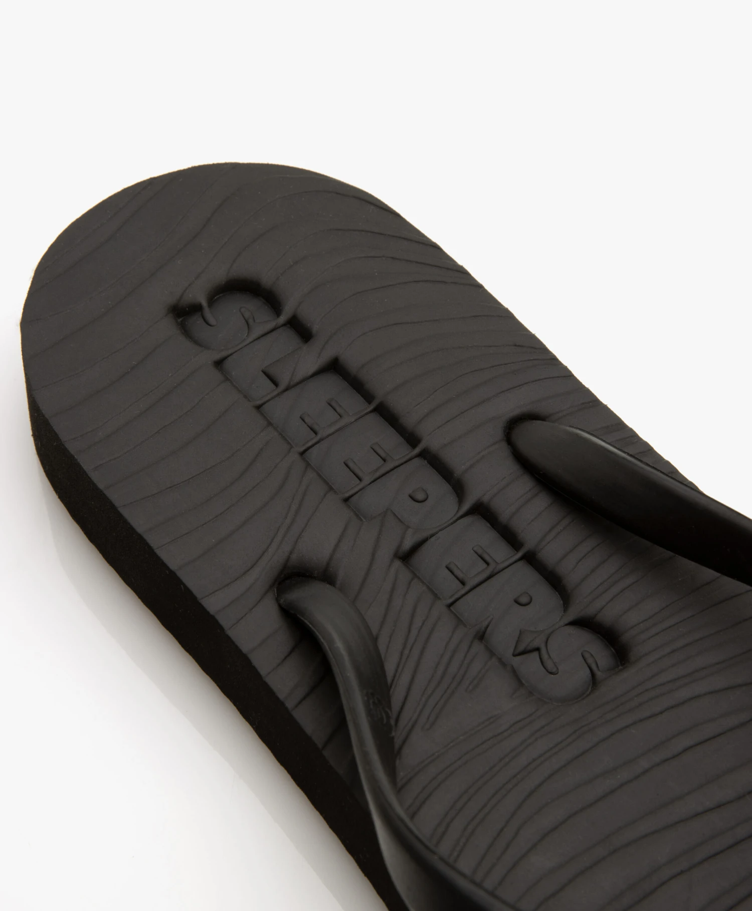 Sleepers Slim Teenslippers Van Natuurlijk Rubber - Zwart 2 Sleepers Slim Teenslippers Van Natuurlijk Rubber - Zwart - Afbeelding 2