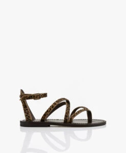 K. Jacques St. Tropez Epicure Leren Sandalen - Horsy Baby Leopard