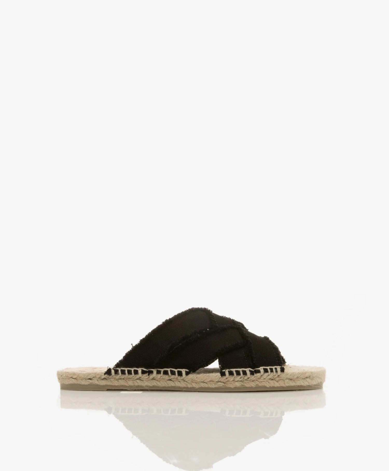 Castañer Pilita Gevlochten Jute Slippers - Zwart 1 Castañer Pilita Gevlochten Jute Slippers - Zwart