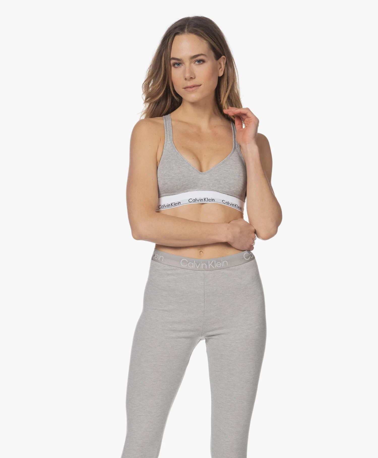 Calvin Klein Modern Cotton Padded Bralette - Grijs Mêlee 3 Calvin Klein Modern Cotton Padded Bralette - Grijs Mêlee - Afbeelding 3