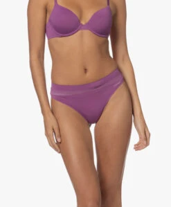 Calvin Klein Microfiber En Kanten String - Amethyst