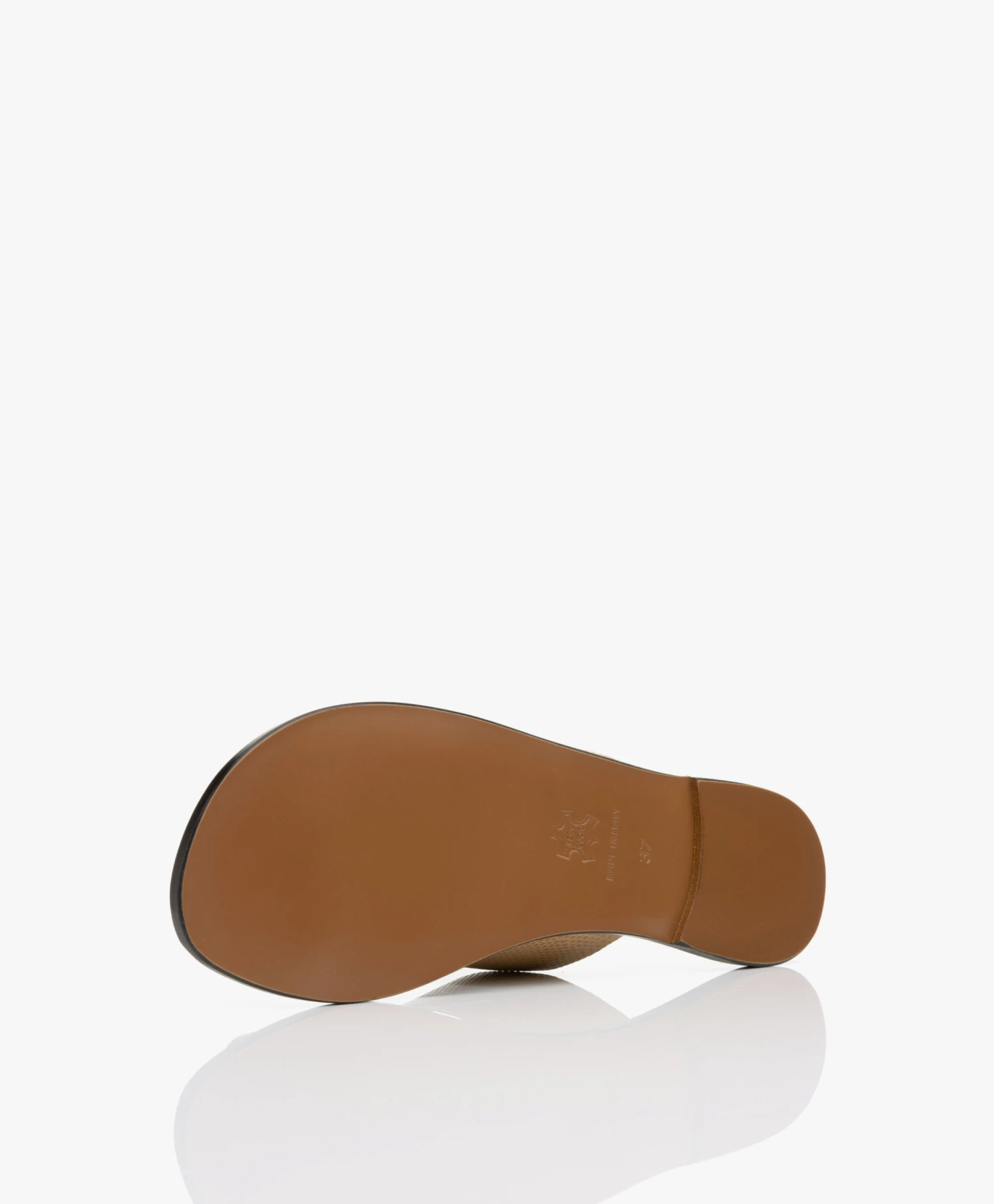 Atp Atelier Astrid Gestructureerde Leren Teenslippers - Licht Beige 13 Atp Atelier Astrid Gestructureerde Leren Teenslippers - Licht Beige - Afbeelding 13