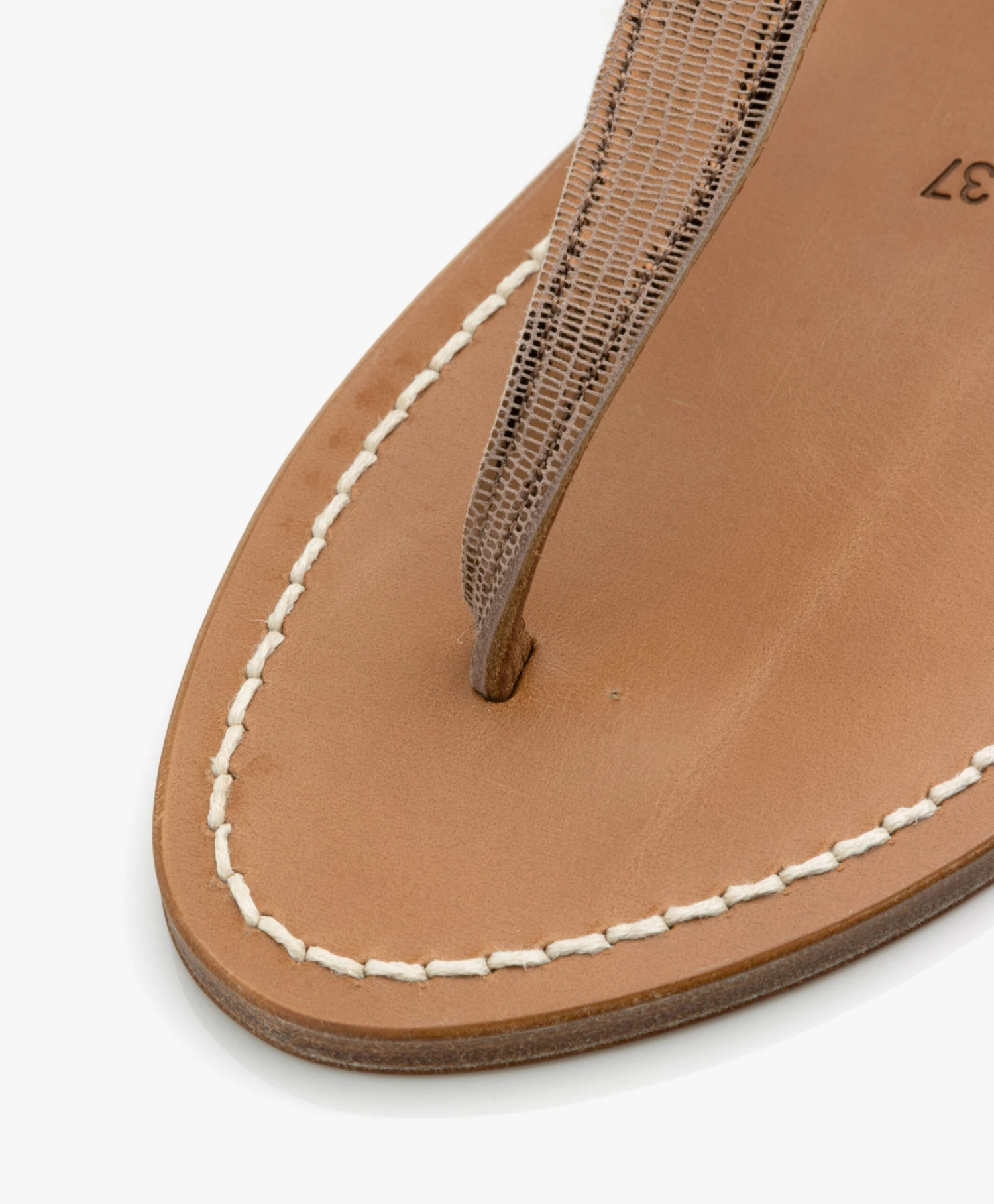 K. Jacques St. Tropez Buffon Leren Metallic Sandalen - Disco Bronze 3 K. Jacques St. Tropez Buffon Leren Metallic Sandalen - Disco Bronze - Afbeelding 3