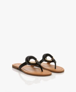 See By Chloé Hana Leren Slippers - Zwart/Bruin 9 See By Chloé Hana Leren Slippers - Zwart/Bruin -Mode Kleding de434d29 ddeb 4816 bcaf 5f949d8fc76f 06