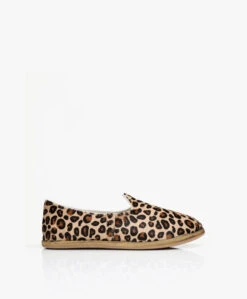 Surée Hairy Leren Print Loafers - Leo