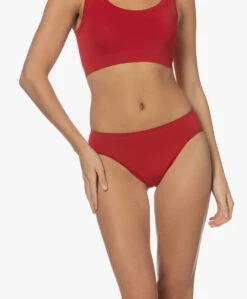 Hanro Touch Feeling Midi Slip - Garnet Red