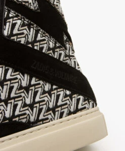 Zadig & Voltaire Zv1747 High Flash Monogram Sneakers - Zwart -Mode Kleding e1a8a3be 0c0d 483b ad43 1f58c0e78478 03