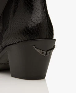 Zadig & Voltaire Tyler Cecilia Wild Mirror Leren Enkellaarzen - Zwart -Mode Kleding e59b9272 f718 4663 8eee 92423b091ab9 03