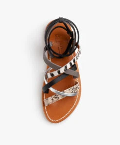 K. Jacques St. Tropez Aphrodite Leren Sandalen - Combi/Zwart -Mode Kleding e5a34f85 f4f6 409b b854 4d878bb328ce