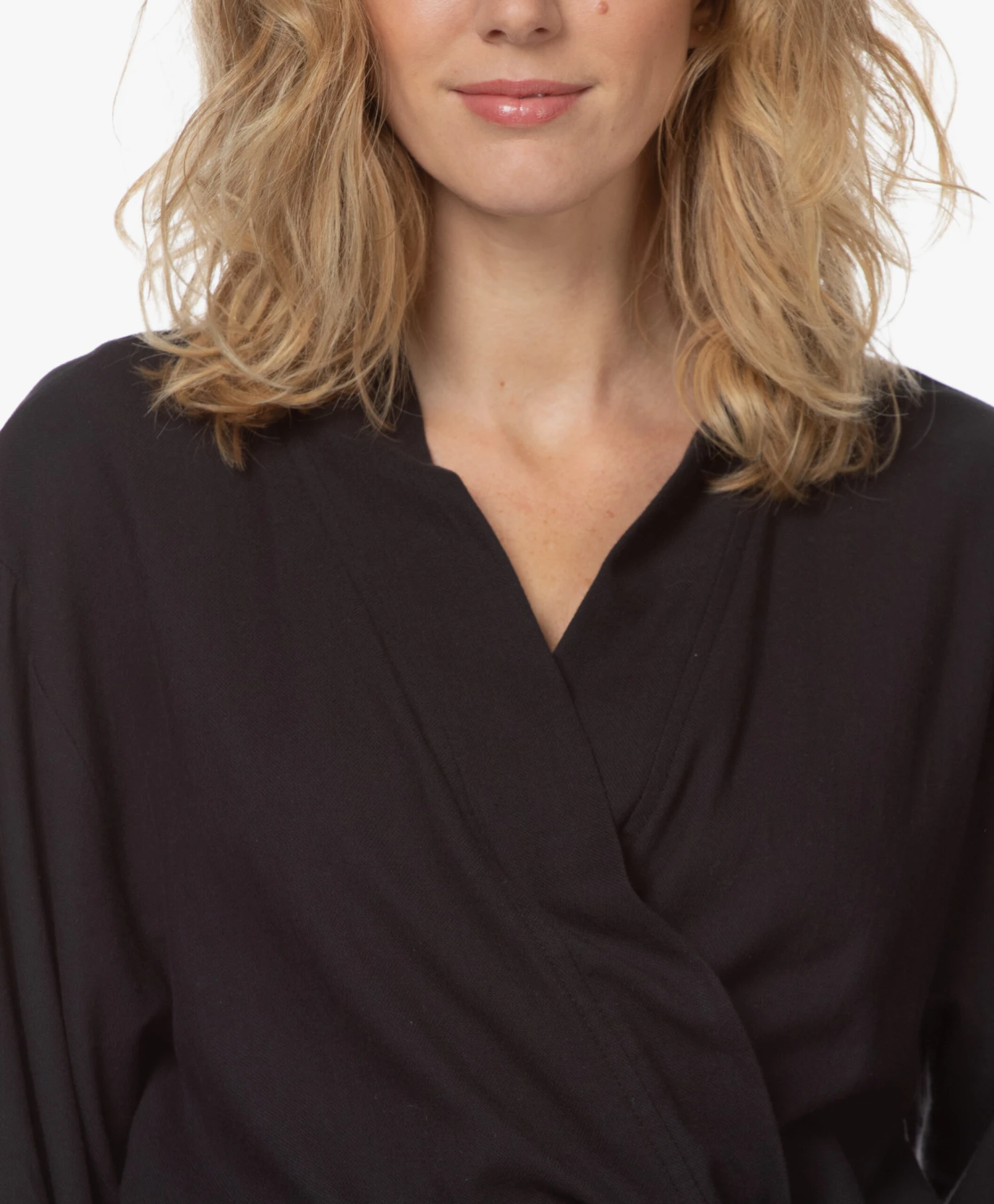 Hammam34 The Pheasant Lange Katoenen Kimono - Zwart 12 Hammam34 The Pheasant Lange Katoenen Kimono - Zwart - Afbeelding 12