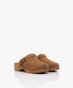 Re/Done 70S Suède En Houten Clogs - Cuoio -Mode Kleding e6df61b4 a398 40ad ba90 ad03e694b65b 01