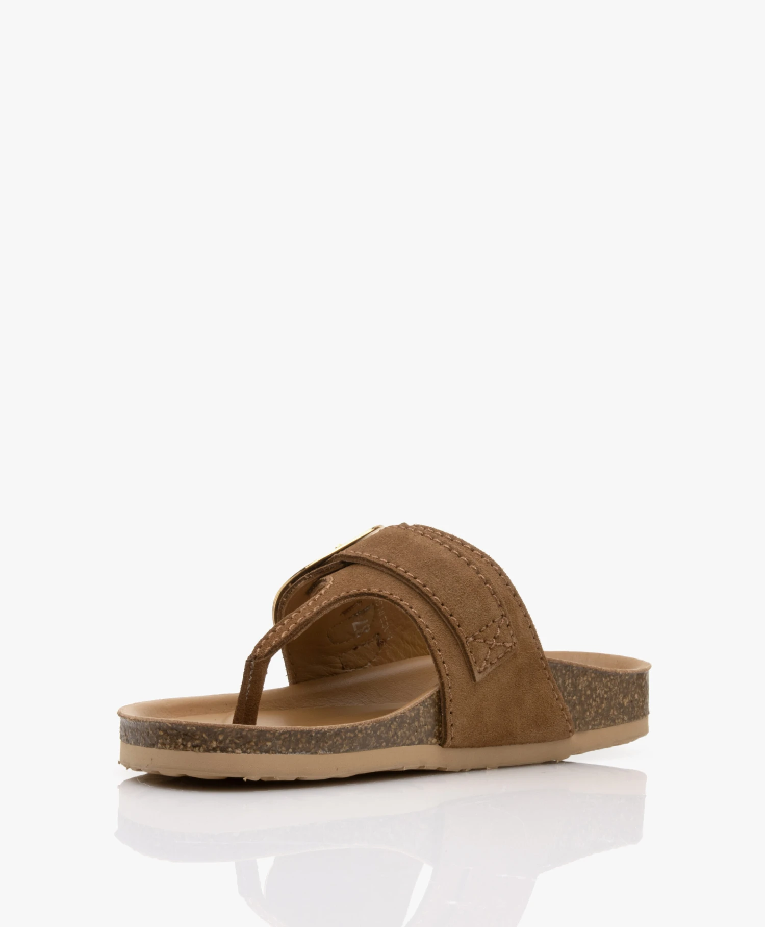 See By Chloé Chany Suède Teenslippers Met Kurkzool - Tan 11 See By Chloé Chany Suède Teenslippers Met Kurkzool - Tan - Afbeelding 11