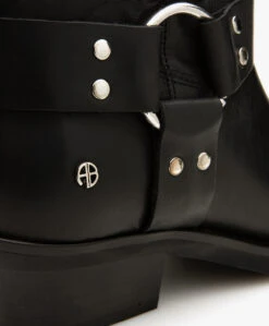 Anine Bing Mid Ryder Leren Enkellaarzen - Zwart -Mode Kleding edf4cc97 095a 406d a566 dc19b8449938 314