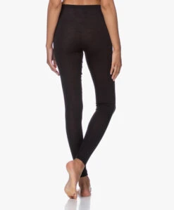 Hanro Wol-Zijde Jersey Legging - Zwart -Mode Kleding ef17906e 0a63 4428 921e 7837b3e97d2a