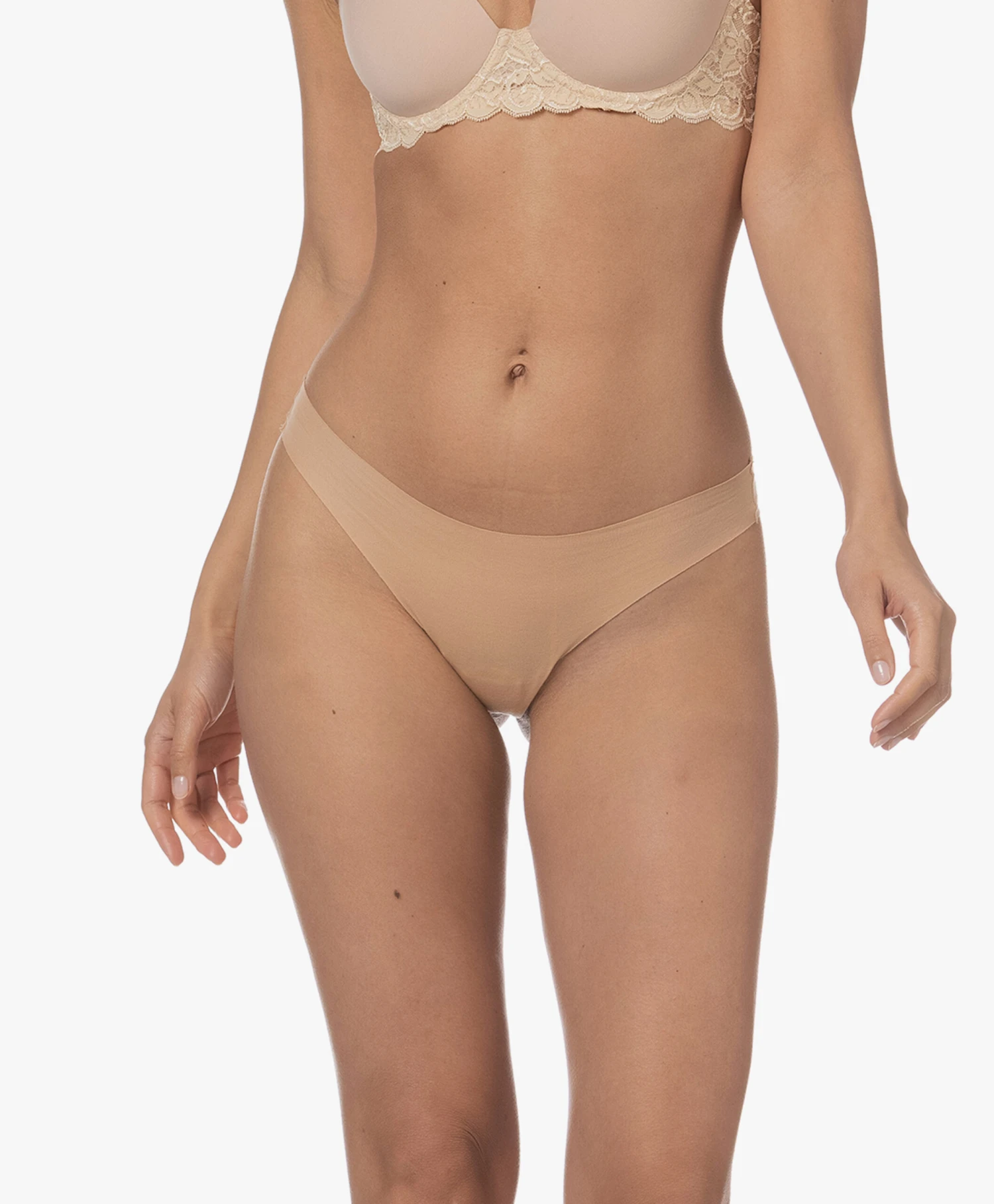 Hanro Invisible Cotton String - Beige 1 Hanro Invisible Cotton String - Beige