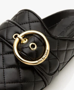 See By Chloé Jodie Doorgestikte Mules - Zwart -Mode Kleding f1bef156 0736 47ce 8f17 5cba503220a1 12