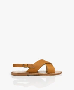 K. Jacques St. Tropez Osorno Leren Sandalen - Naturel