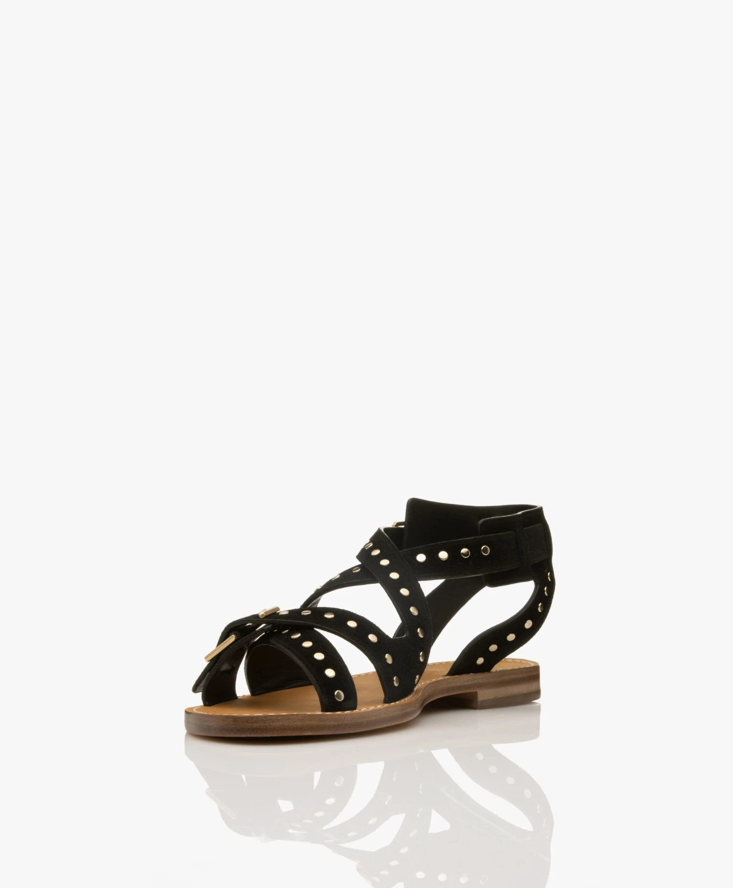 Zadig & Voltaire Cecilia Caprese Suède Leren Stud Sandalen - Zwart 8 Zadig & Voltaire Cecilia Caprese Suède Leren Stud Sandalen - Zwart - Afbeelding 8